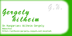 gergely wilheim business card